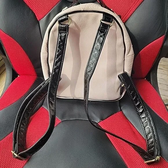 Betsey Johnson Mini Backpack Handbag Pink with Black Bow - Picture 6 of 12